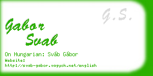 gabor svab business card