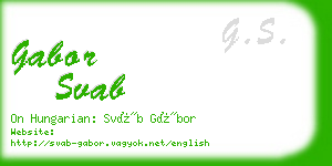 gabor svab business card